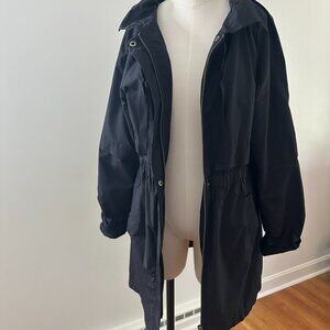 LOFT: Beautiful black Trench Coat, Petite Medium